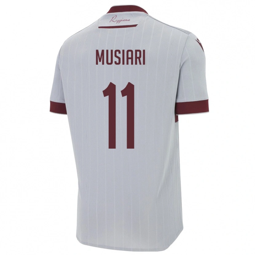 Danxen Dames Alessandro Musiari #11 Bourgondië Wit Uitshirt Uittenue 2025/26 T-Shirt België