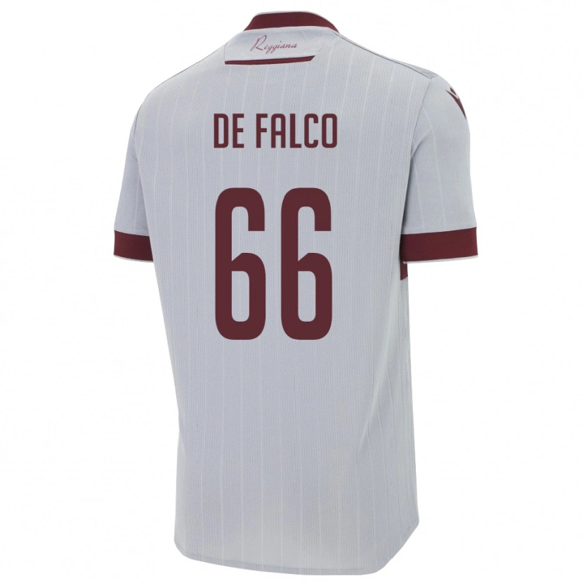 Danxen Dames Cristian De Falco #66 Bourgondië Wit Uitshirt Uittenue 2025/26 T-Shirt België