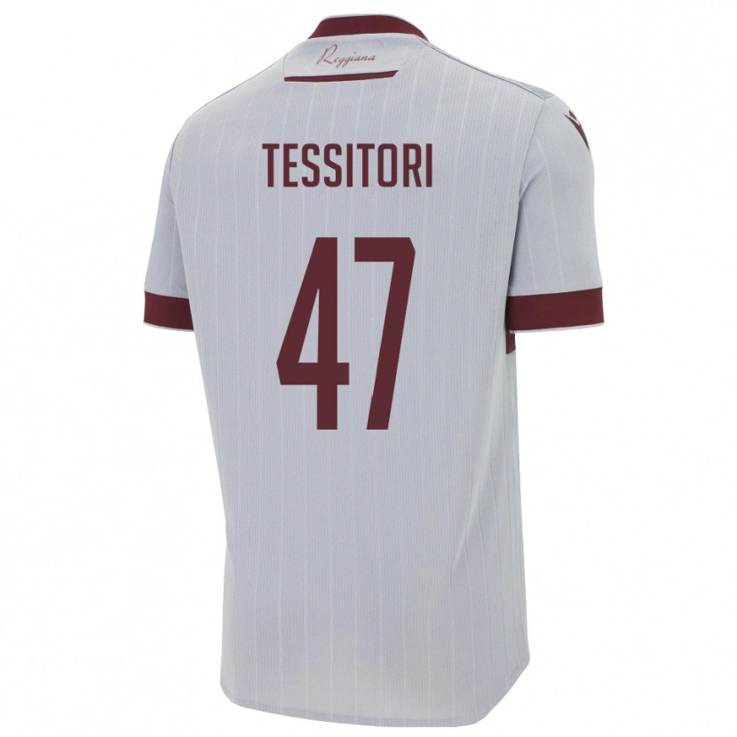 Danxen Dames Matteo Tessitori #47 Bourgondië Wit Uitshirt Uittenue 2025/26 T-Shirt België