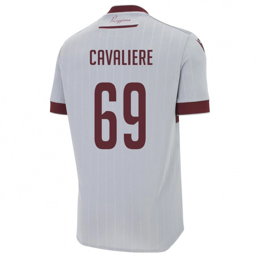 Danxen Dames Edoardo Cavaliere #69 Bourgondië Wit Uitshirt Uittenue 2025/26 T-Shirt België
