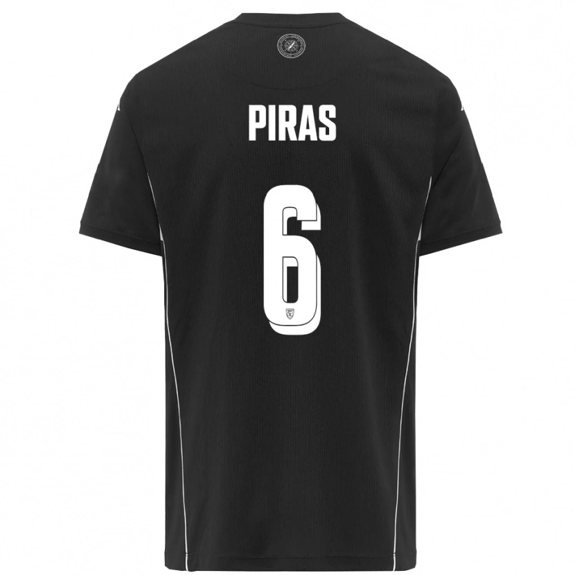 Danxen Dames Filippo Piras #6 Zwart Wit Uitshirt Uittenue 2025/26 T-Shirt België