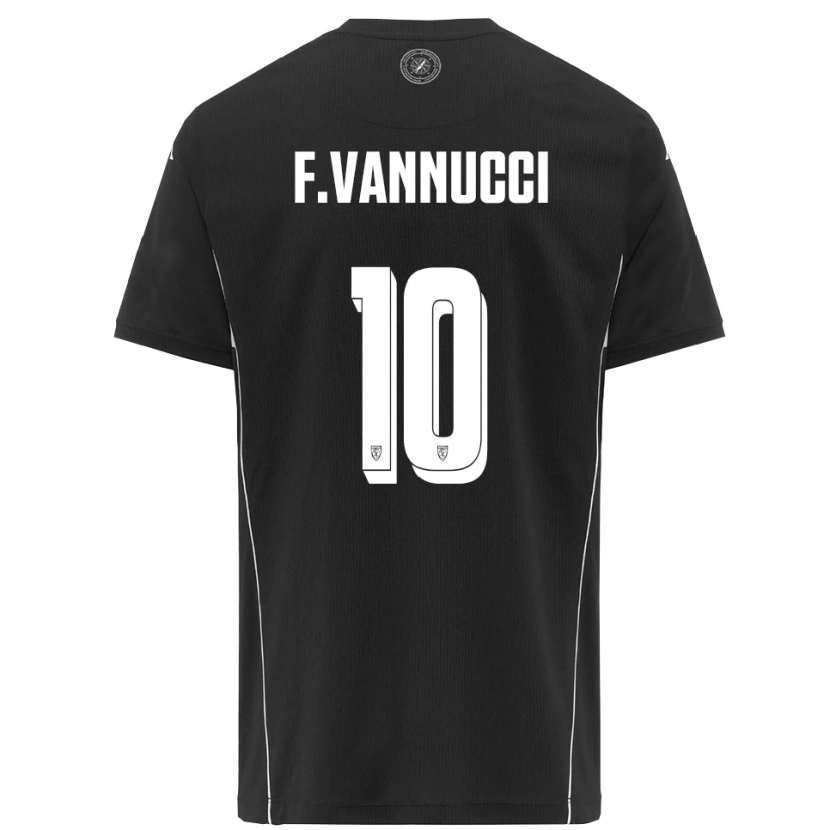 Danxen Dames Federico Vannucci #10 Zwart Wit Uitshirt Uittenue 2025/26 T-Shirt België