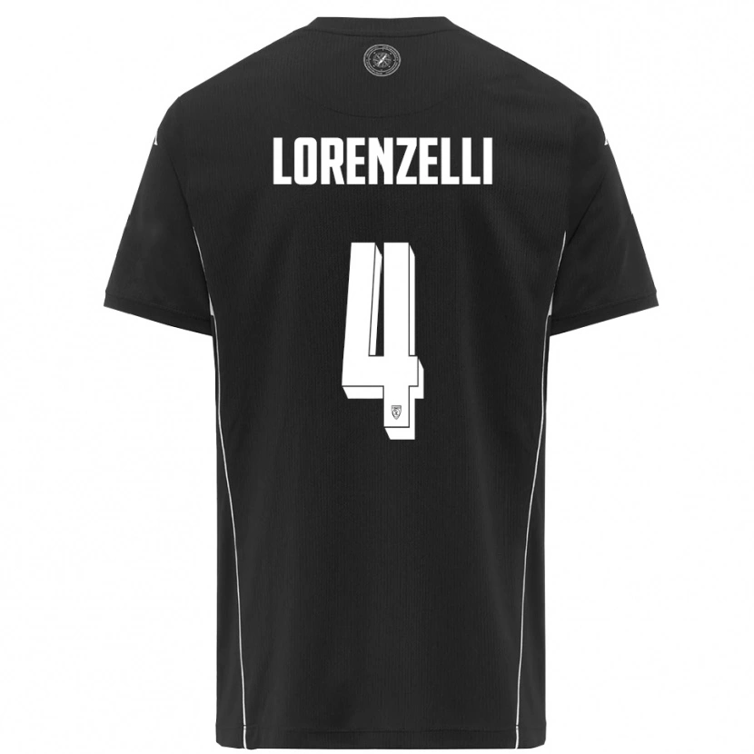 Danxen Dames Emanuele Lorenzelli #4 Zwart Wit Uitshirt Uittenue 2025/26 T-Shirt België