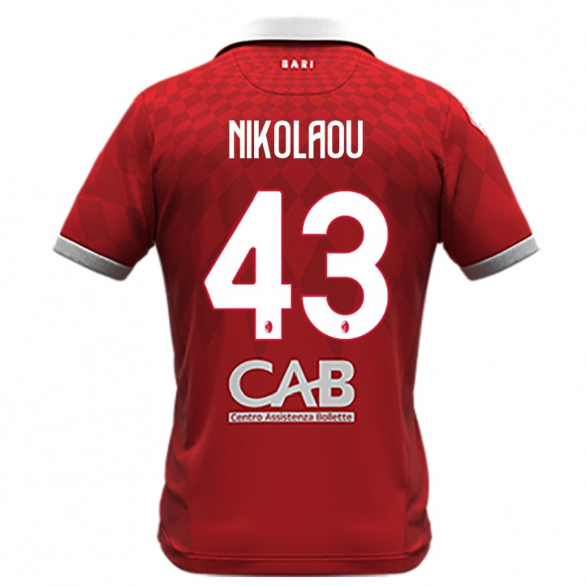 Danxen Dames Dimitrios Nikolaou #43 Rood Wit Uitshirt Uittenue 2025/26 T-Shirt België
