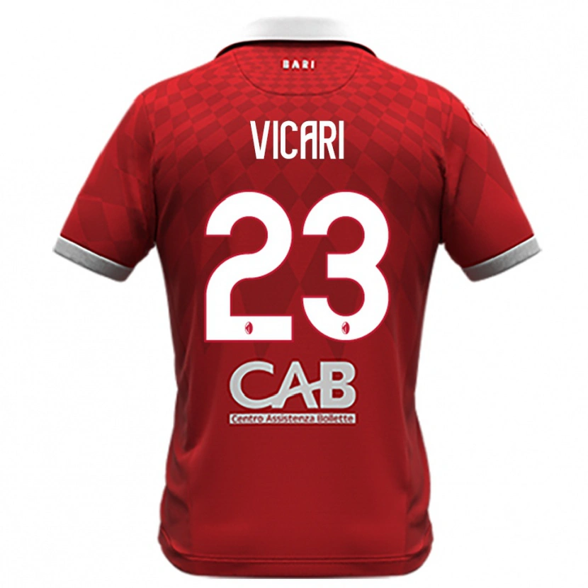 Danxen Dames Francesco Vicari #23 Rood Wit Uitshirt Uittenue 2025/26 T-Shirt België