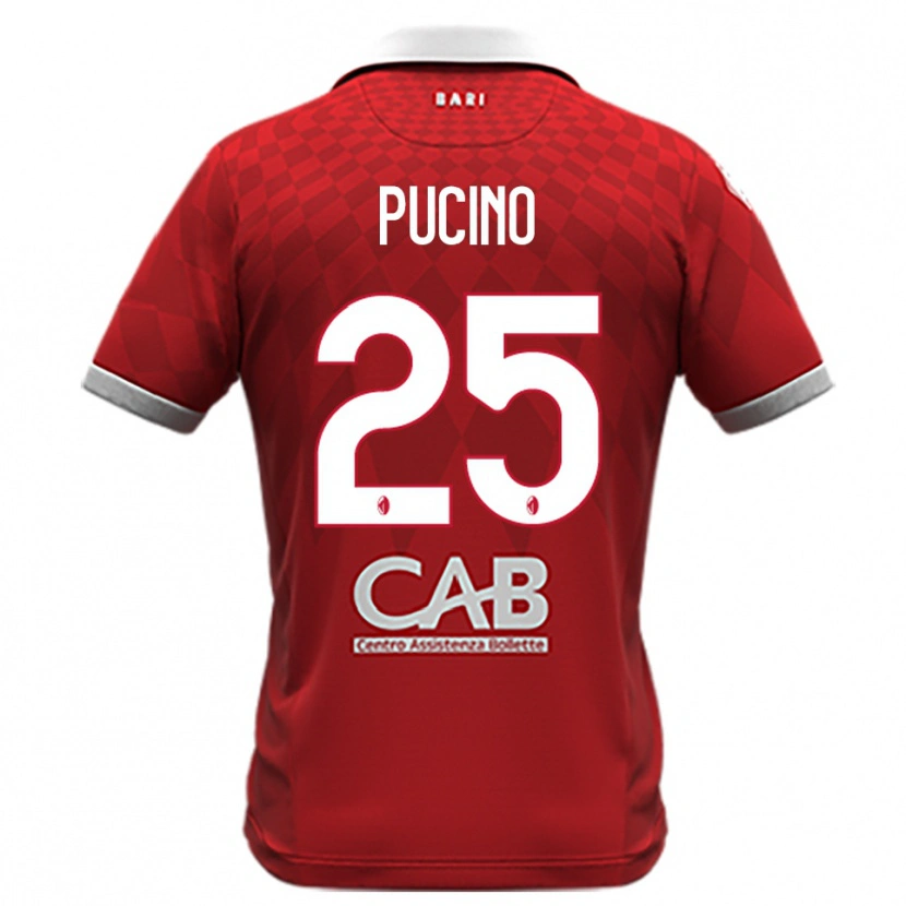 Danxen Dames Raffaele Pucino #25 Rood Wit Uitshirt Uittenue 2025/26 T-Shirt België