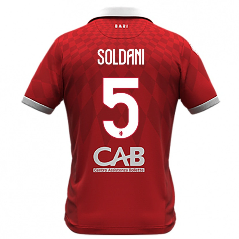 Danxen Dames Mauro Soldani #5 Rood Wit Uitshirt Uittenue 2025/26 T-Shirt België