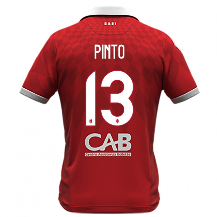 Danxen Dames Francesco Pinto #13 Rood Wit Uitshirt Uittenue 2025/26 T-Shirt België