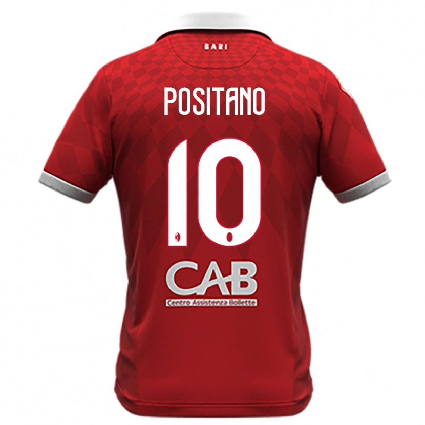 Danxen Dames Giuseppe Positano #10 Rood Wit Uitshirt Uittenue 2025/26 T-Shirt België