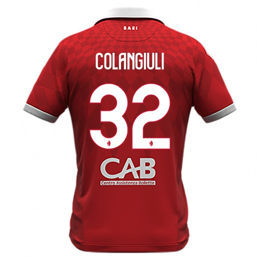 Danxen Dames Vincenzo Colangiuli #32 Rood Wit Uitshirt Uittenue 2025/26 T-Shirt België