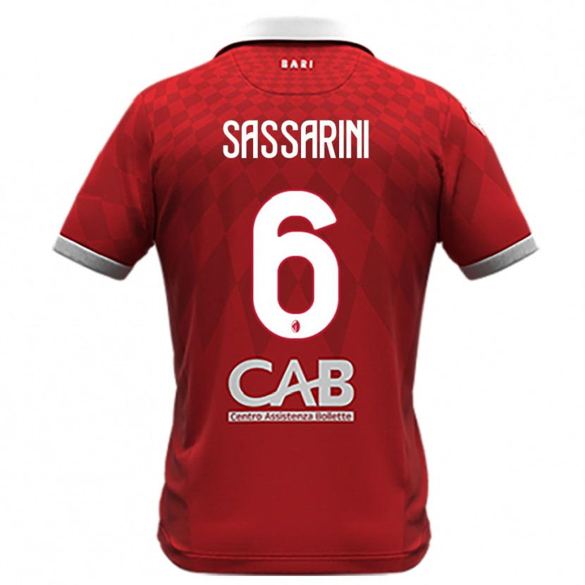 Danxen Dames Luca Sassarini #6 Rood Wit Uitshirt Uittenue 2025/26 T-Shirt België