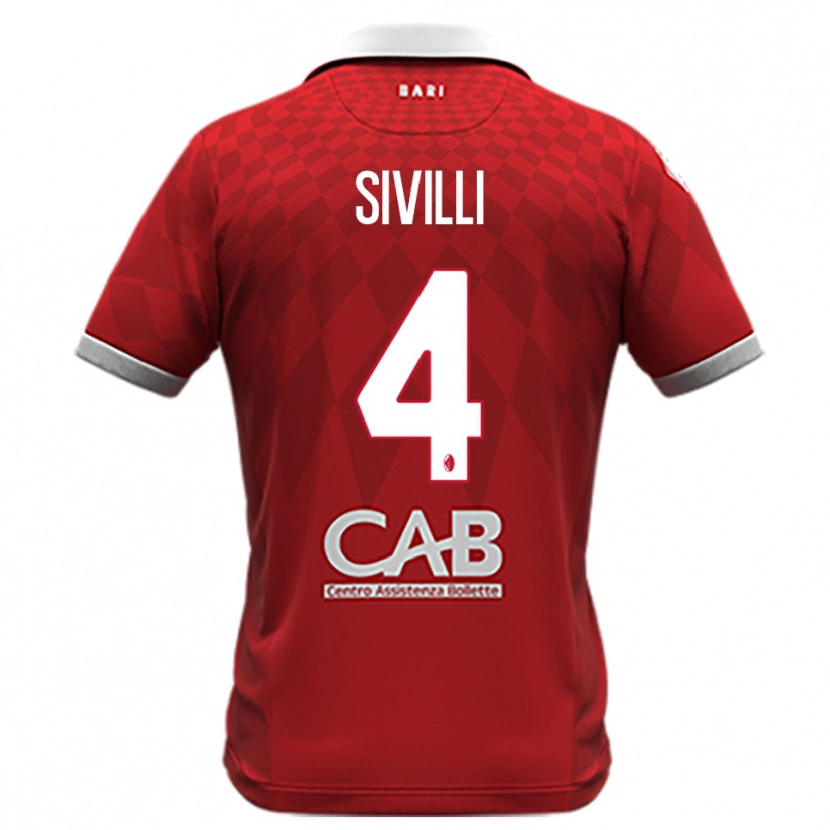Danxen Dames Federico Sivilli #4 Rood Wit Uitshirt Uittenue 2025/26 T-Shirt België
