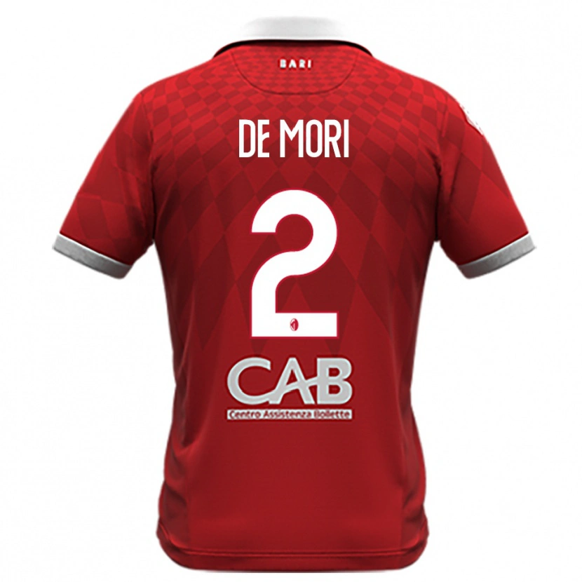Danxen Dames Edoardo De Mori #2 Rood Wit Uitshirt Uittenue 2025/26 T-Shirt België