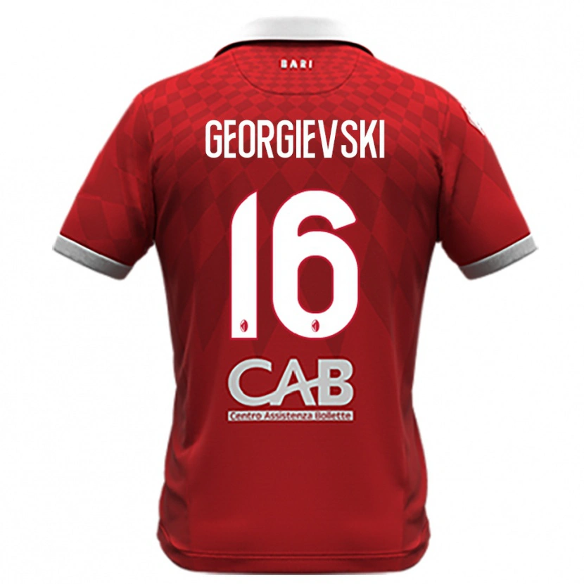 Danxen Dames Toma Georgievski #16 Rood Wit Uitshirt Uittenue 2025/26 T-Shirt België