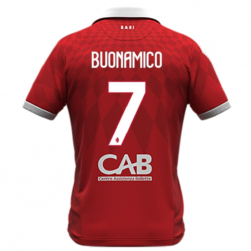 Danxen Dames Alessandro Buonamico #7 Rood Wit Uitshirt Uittenue 2025/26 T-Shirt België