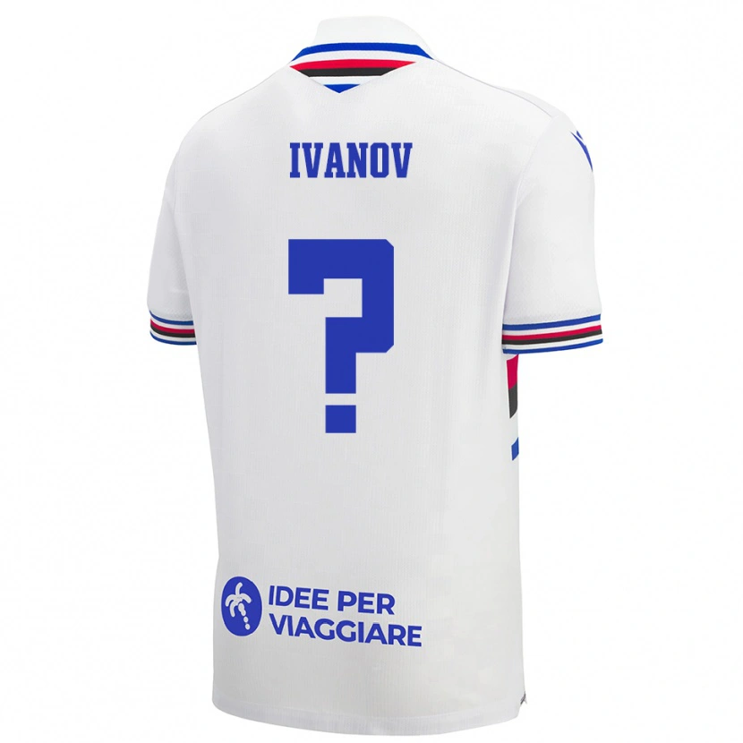 Danxen Dames Maksym Ivanov #0 Wit Blauw Rood Uitshirt Uittenue 2025/26 T-Shirt België