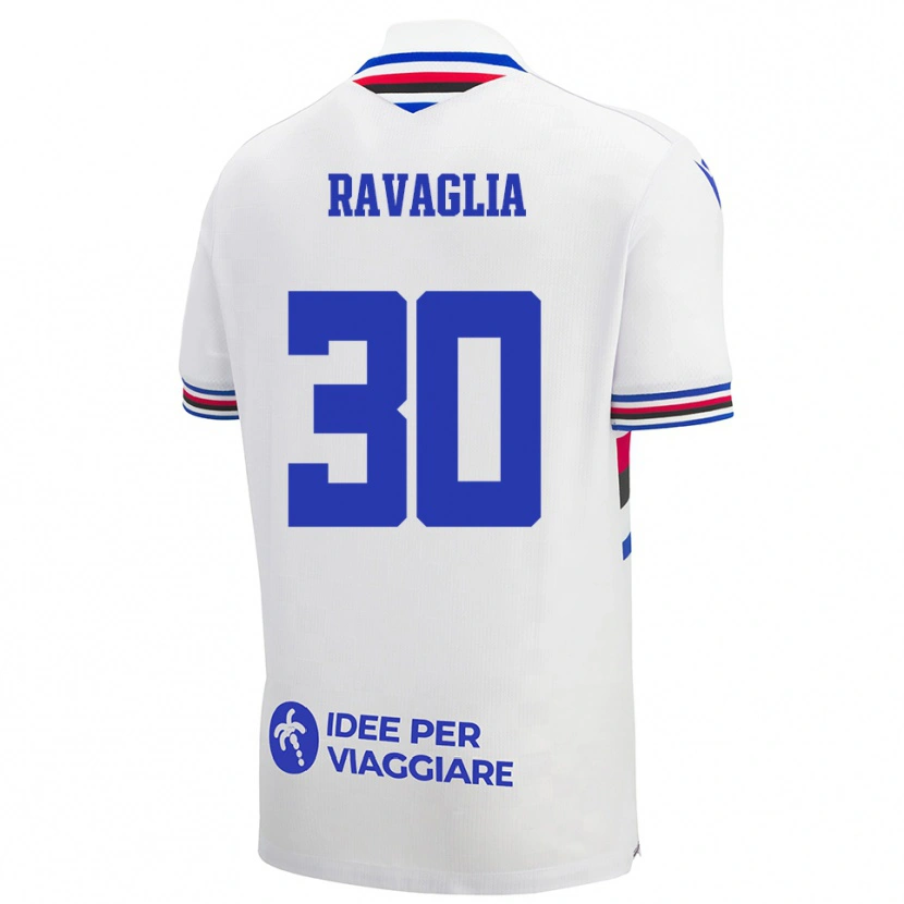 Danxen Dames Nicola Ravaglia #30 Wit Blauw Rood Uitshirt Uittenue 2025/26 T-Shirt België