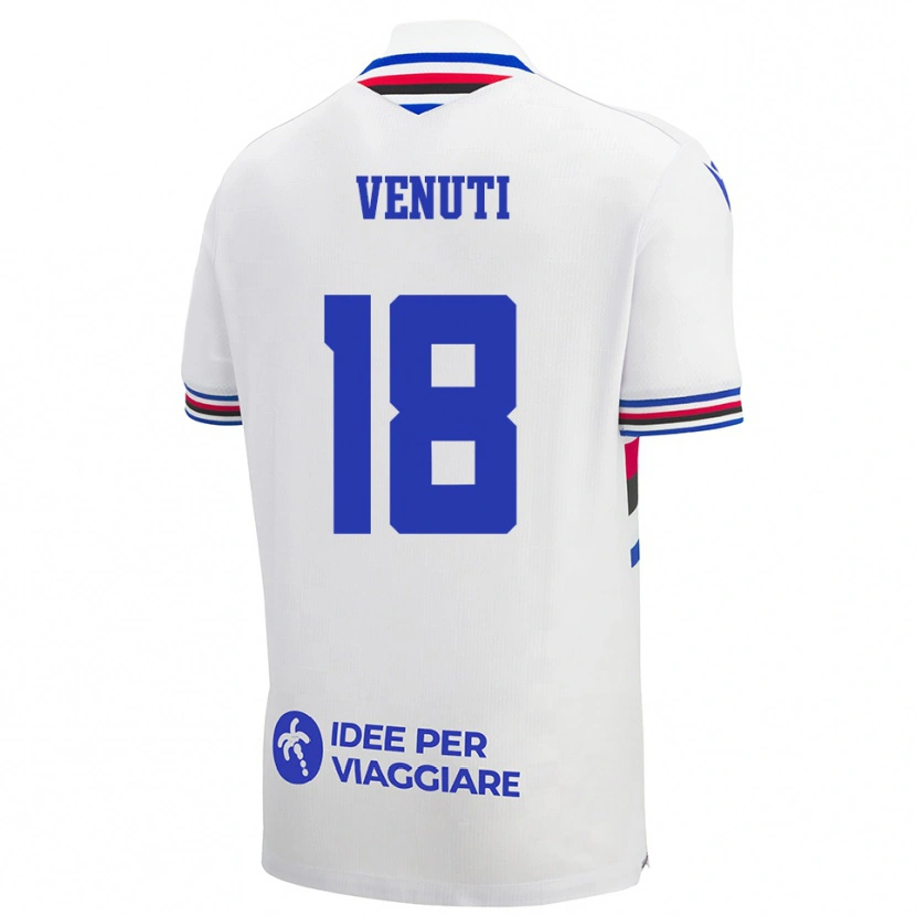 Danxen Dames Lorenzo Venuti #18 Wit Blauw Rood Uitshirt Uittenue 2025/26 T-Shirt België