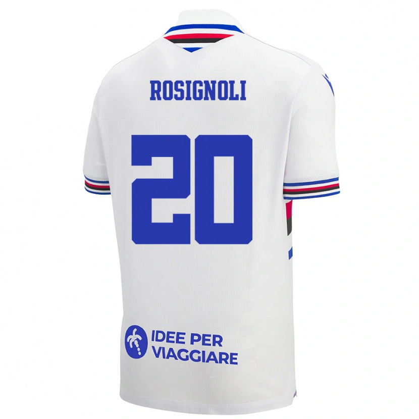 Danxen Dames Syria Rosignoli #20 Wit Blauw Rood Uitshirt Uittenue 2025/26 T-Shirt België
