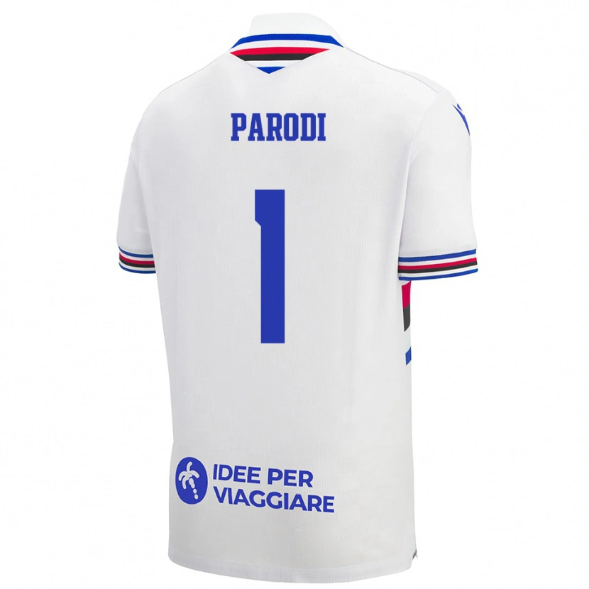 Danxen Dames Alessio Parodi #1 Wit Blauw Rood Uitshirt Uittenue 2025/26 T-Shirt België