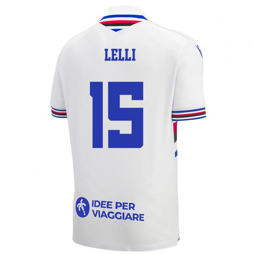 Danxen Dames Gabriele Lelli #15 Wit Blauw Rood Uitshirt Uittenue 2025/26 T-Shirt België