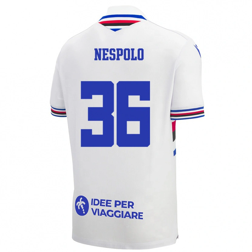 Danxen Dames Sabrina Nespolo #36 Wit Blauw Rood Uitshirt Uittenue 2025/26 T-Shirt België