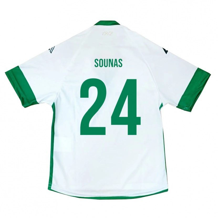 Danxen Dames Dimitrios Sounas #24 Wit Groen Blauw Uitshirt Uittenue 2025/26 T-Shirt België