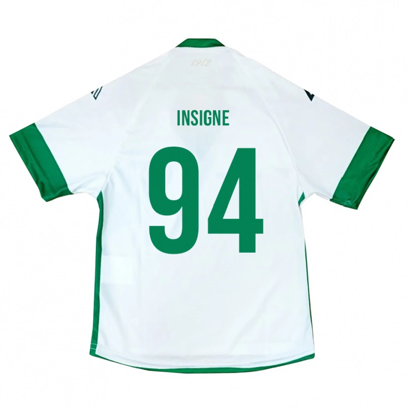 Danxen Dames Roberto Insigne #94 Wit Groen Blauw Uitshirt Uittenue 2025/26 T-Shirt België