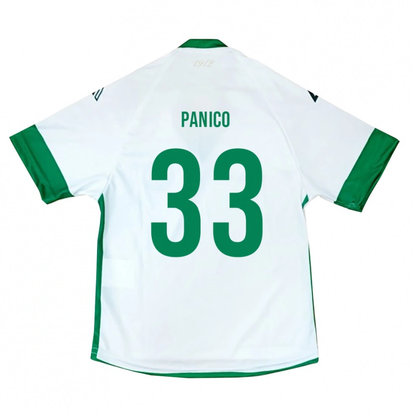 Danxen Dames Giuseppe Panico #33 Wit Groen Blauw Uitshirt Uittenue 2025/26 T-Shirt België