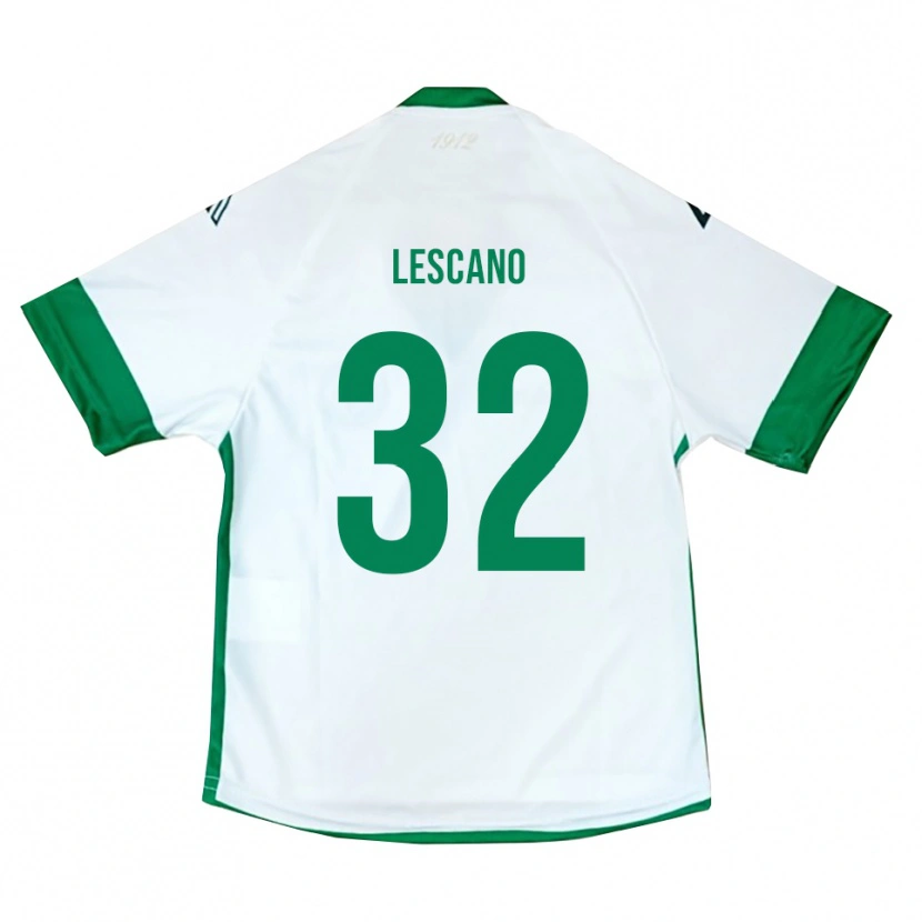 Danxen Dames Facundo Lescano #32 Wit Groen Blauw Uitshirt Uittenue 2025/26 T-Shirt België