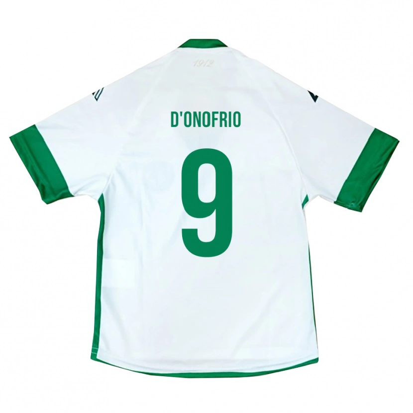 Danxen Dames Saverio D'onofrio #9 Wit Groen Blauw Uitshirt Uittenue 2025/26 T-Shirt België