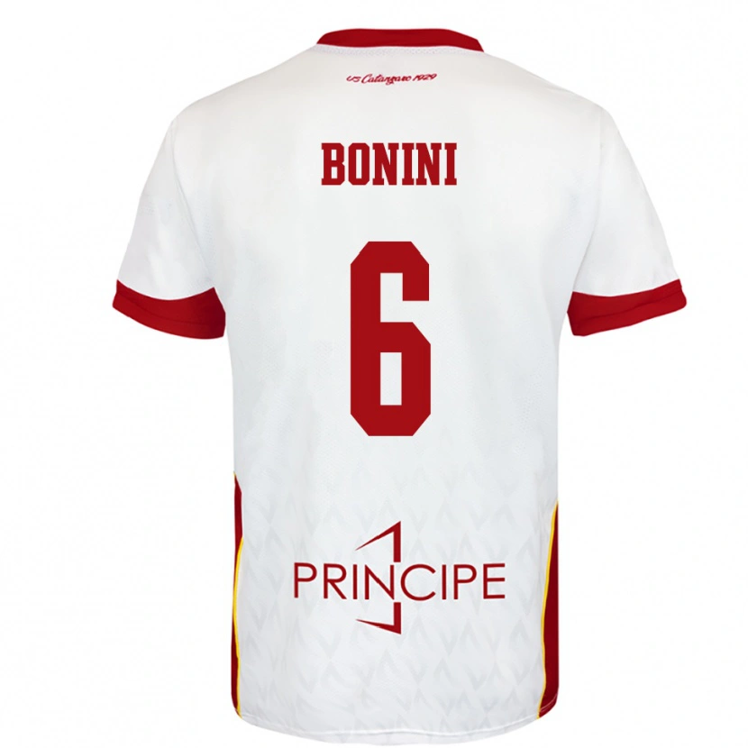 Danxen Dames Federico Bonini #6 Wit Rood Uitshirt Uittenue 2025/26 T-Shirt België