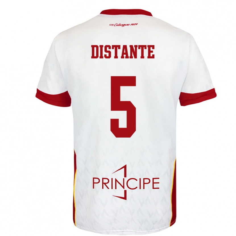 Danxen Dames Marco Distante #5 Wit Rood Uitshirt Uittenue 2025/26 T-Shirt België