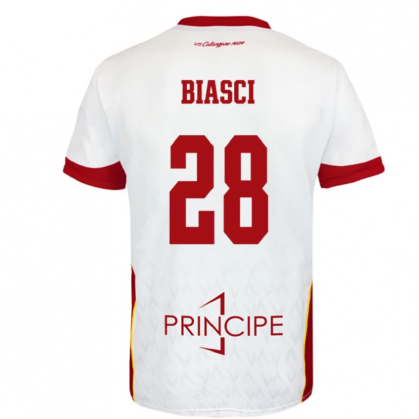 Danxen Dames Tommaso Biasci #28 Wit Rood Uitshirt Uittenue 2025/26 T-Shirt België