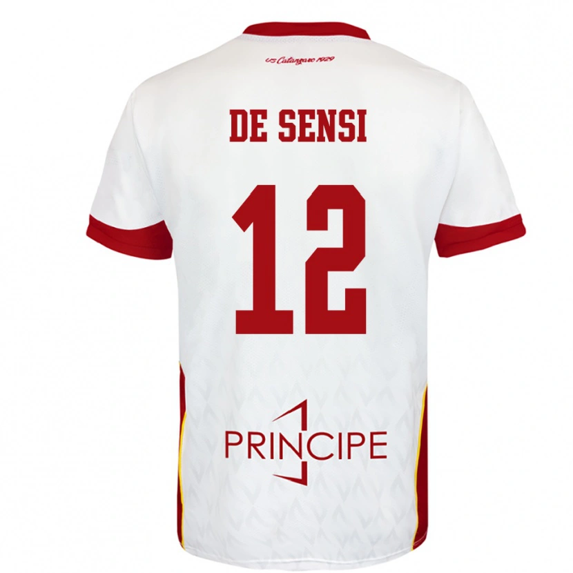 Danxen Dames Giuseppe De Sensi #12 Wit Rood Uitshirt Uittenue 2025/26 T-Shirt België