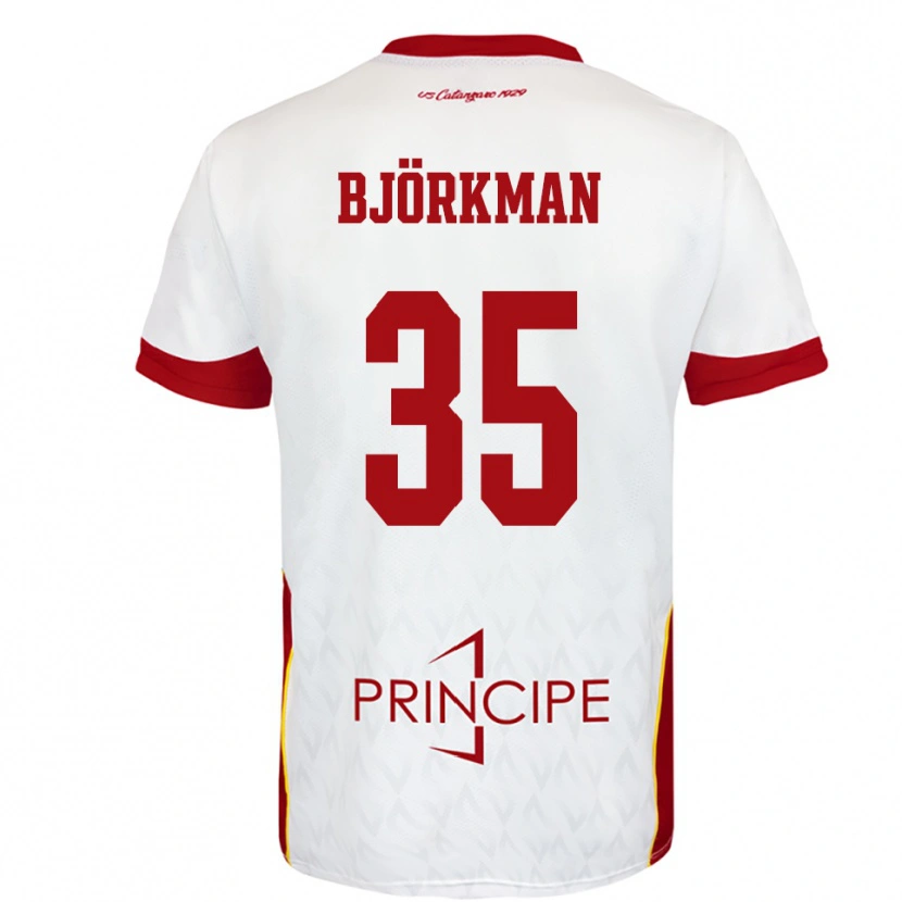 Danxen Dames Robin Björkman #35 Wit Rood Uitshirt Uittenue 2025/26 T-Shirt België
