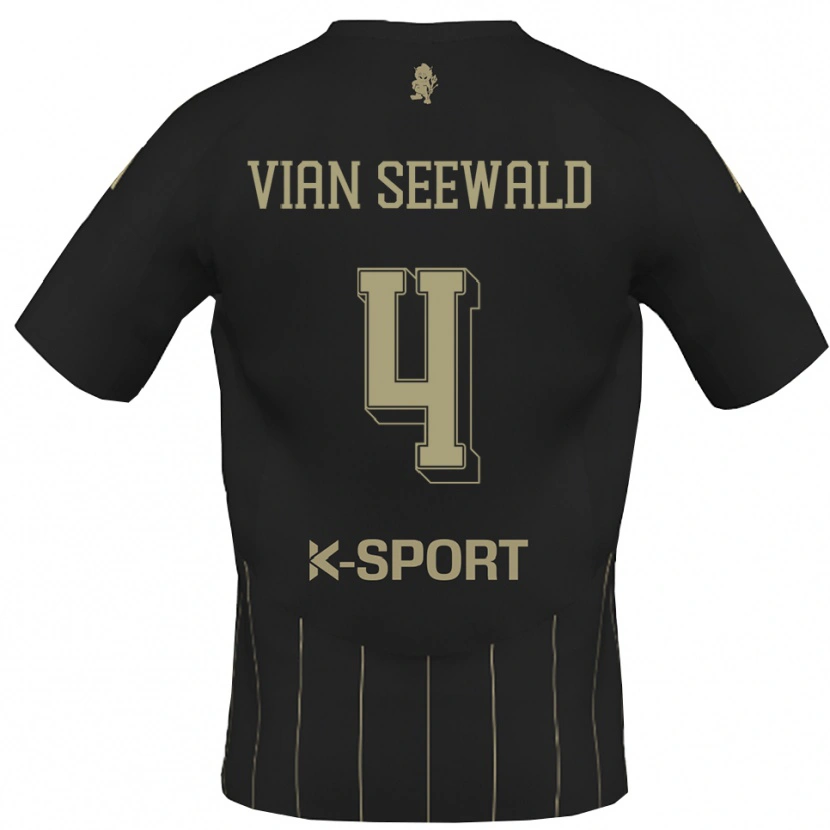 Danxen Dames Pedro Vian Seewald #4 Grijs Wit Uitshirt Uittenue 2025/26 T-Shirt België