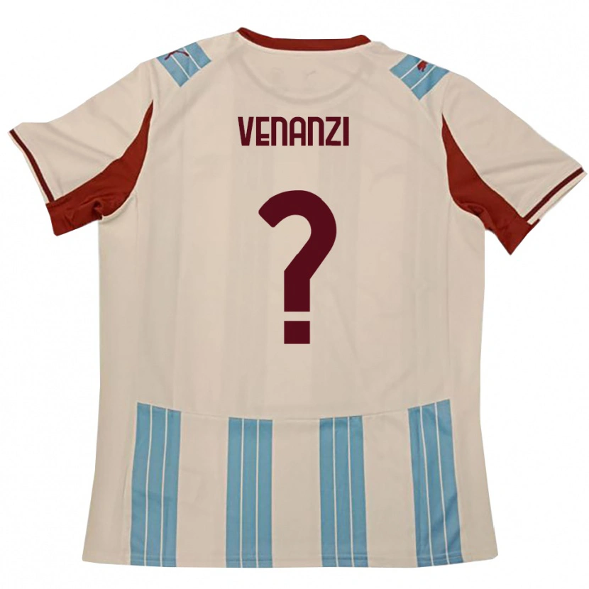 Danxen Dames Francesco Venanzi #0 Hemelsblauw Wit Uitshirt Uittenue 2025/26 T-Shirt België