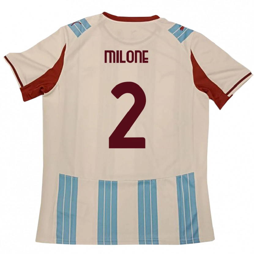 Danxen Dames Gabriele Milone #2 Hemelsblauw Wit Uitshirt Uittenue 2025/26 T-Shirt België