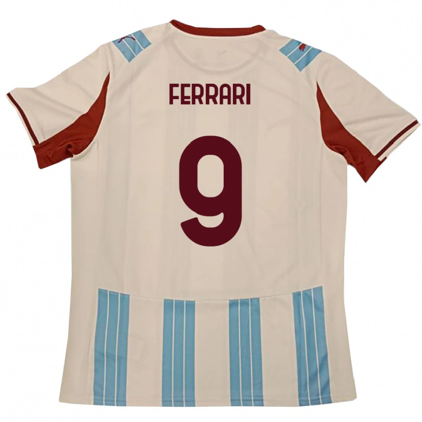 Danxen Dames Franco Ferrari #9 Hemelsblauw Wit Uitshirt Uittenue 2025/26 T-Shirt België