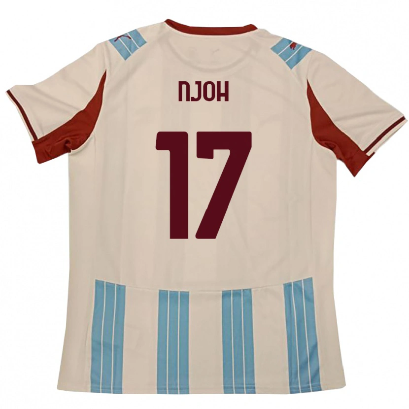 Danxen Dames Lilian Njoh #17 Hemelsblauw Wit Uitshirt Uittenue 2025/26 T-Shirt België