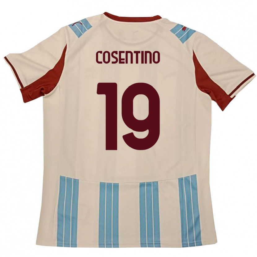 Danxen Dames Aldo Cosentino #19 Hemelsblauw Wit Uitshirt Uittenue 2025/26 T-Shirt België