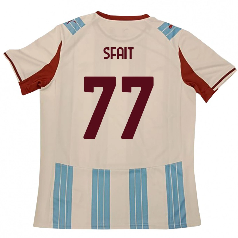 Danxen Dames Andres Sfait #77 Hemelsblauw Wit Uitshirt Uittenue 2025/26 T-Shirt België