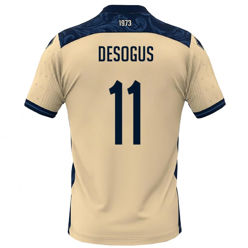 Danxen Dames Jacopo Desogus #11 Wit Donkerblauw Uitshirt Uittenue 2025/26 T-Shirt België