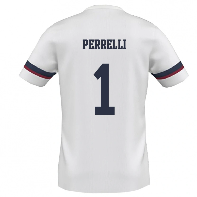 Danxen Dames Samuele Perrelli #1 Wit Rood Uitshirt Uittenue 2025/26 T-Shirt België