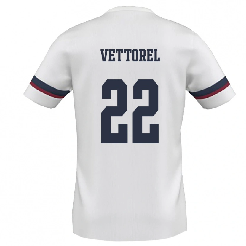 Danxen Dames Thomas Vettorel #22 Wit Rood Uitshirt Uittenue 2025/26 T-Shirt België