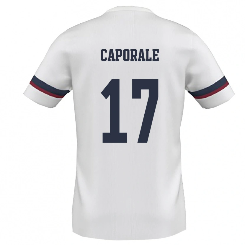 Danxen Dames Alessandro Caporale #17 Wit Rood Uitshirt Uittenue 2025/26 T-Shirt België