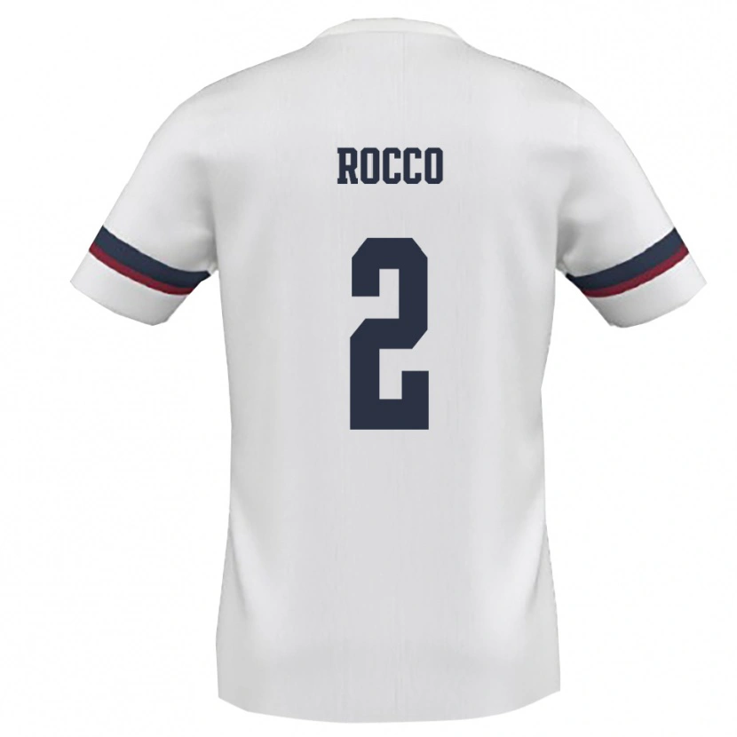 Danxen Dames Antonio Rocco #2 Wit Rood Uitshirt Uittenue 2025/26 T-Shirt België