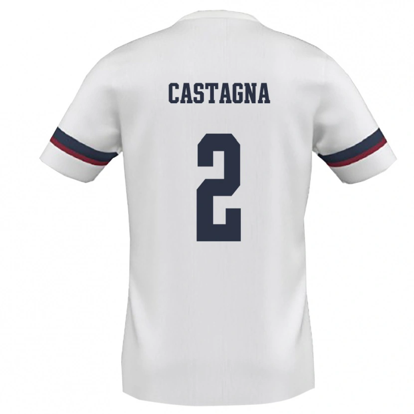 Danxen Dames Pierfrancesco Castagna #2 Wit Rood Uitshirt Uittenue 2025/26 T-Shirt België