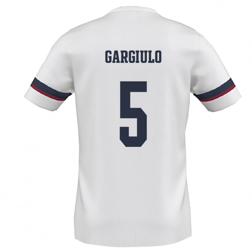 Danxen Dames Mario Gargiulo #5 Wit Rood Uitshirt Uittenue 2025/26 T-Shirt België